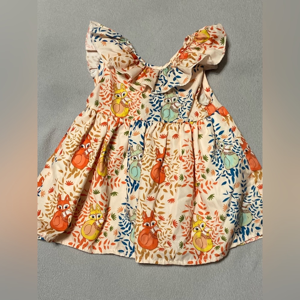 🌺 Peach FOXY Floral Baby Girl Dress